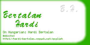 bertalan hardi business card